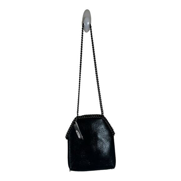 NWT Jessica McClintock Chrissy Black Curtain Rhinestone Fringe Clutch - Picture 3 of 7
